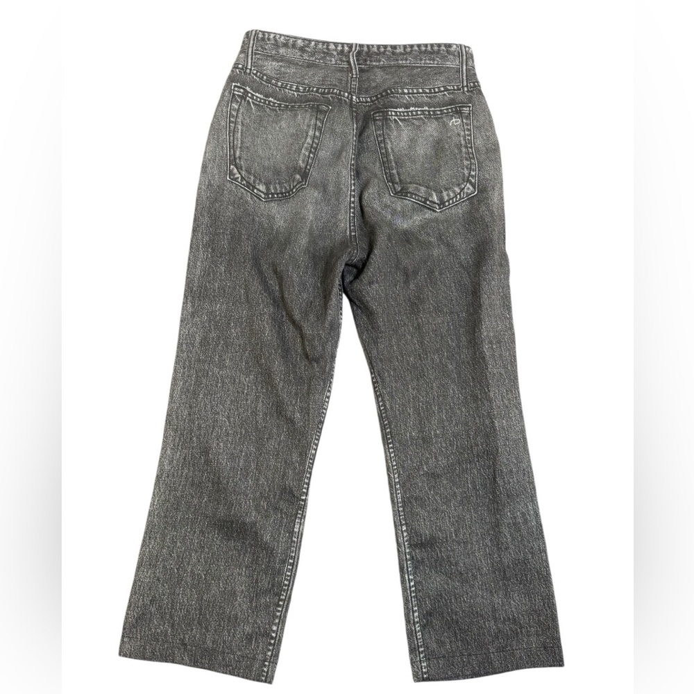 rag‎ & bone Liquid Alex High Rise Straight Leg Faux Jeans in Black Magic Size 25 - Picture 4 of 12